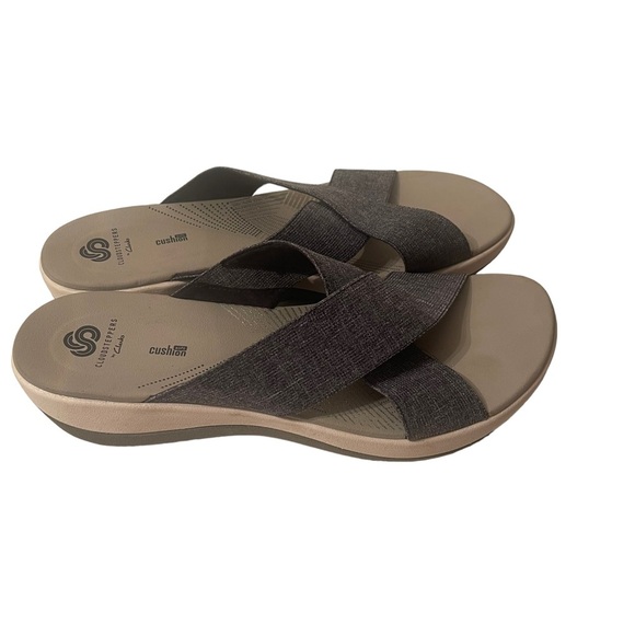 Cloudsteppers By Clarke Soft Cushion Blue Stretch Bands Shoes Size 11 - Picture 6 of 6